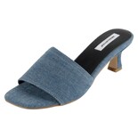 Sandalia Con Tacón Rbbasics Azul Para Mujer