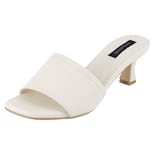 Sandalia Con Tacón Rbbasics Beige Para Mujer