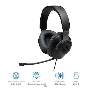 Foto 2 | Foto 2 | Audífonos Jbl Quantum 100 Alámbricos con Micrófono Extraíble Negro