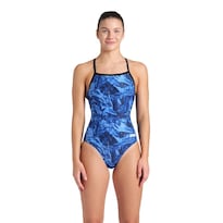 Traje De Baño Arena Team Crackle Lightdrop Back Para Mujer Azul
