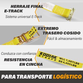 Foto 3 | Foto 3 | Correas de Trinquete E-Track de 2 m 4 Piezas - Venta Internacional