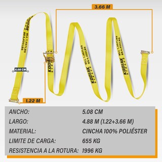 Foto 5 | Foto 5 | Correas de Trinquete E-Track de 2 m 4 Piezas - Venta Internacional