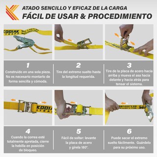 Foto 6 | Foto 6 | Correas de Trinquete E-Track de 2 m 4 Piezas - Venta Internacional