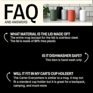 Foto 4 | Foto 4 | Taza de Café Fellow Carter Travel 480 Ml Aislamiento al Vacío Negro