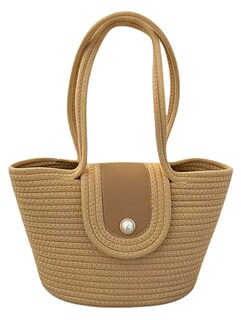 Foto 1 | Foto 1 | Bolso Tejido A Mano De Playa Grande Para Mujer Modelo Café