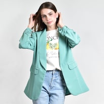 Blazer Roman Fashion Manga 3/4 para Mujer