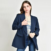 Blazer Roman Fashion Manga 3/4 Para Mujer