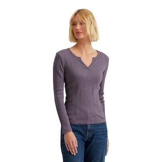 Foto 1 | Foto 1 | Blusa Eddie Bauer Meadowood Rib Manga Larga Para Mujer Violeta