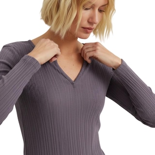 Foto 3 | Foto 3 | Blusa Eddie Bauer Meadowood Rib Manga Larga Para Mujer Violeta