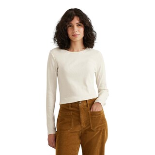 Foto 1 | Foto 1 | Blusa Eddie Bauer Essential Ribbed Manga Larga Para Mujer Blanco