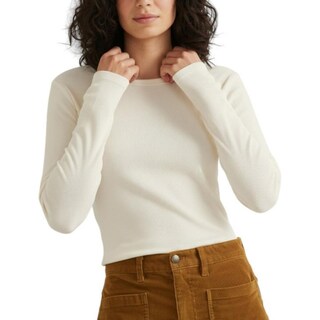 Foto 3 | Foto 3 | Blusa Eddie Bauer Essential Ribbed Manga Larga Para Mujer Blanco