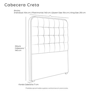 Foto 6 | Foto 6 | Cabecera Rogga Creta Gris Shadow King Size