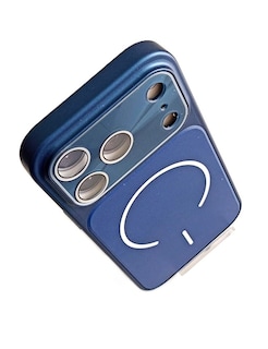 Foto 2 | Foto 2 | Kit Funda Protectora Magsafe Azul Marino Con Glass 9d De Privacidad Para Iphone 17 Pro