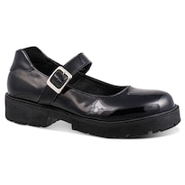 Zapato Escolar Plataforma Niñas Y Adolescentes Dominiq 2765 Charol Negro Ligeros