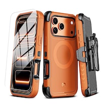 Funda Mybat Maverick Mag Clip para iPhone 17 Pro Max - Naranja con Mica