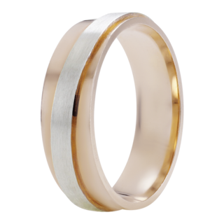 Foto 2 | Foto 2 | Argolla De Matrimonio Fonelli Ar14-110315 Oro Rosa Y Blanco 14k Maciza 5mm-5