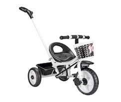 Carriola Triciclo Infantil Con Bastón Direccional Modelo Blanco