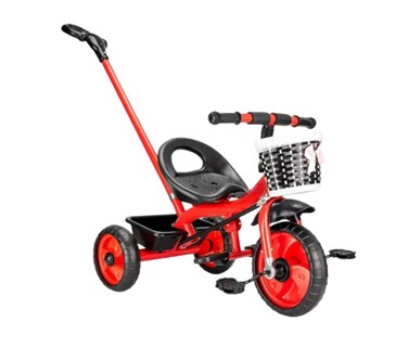 Foto 1 | Foto 1 | Carriola Triciclo Infantil Con Bastón Direccional Modelo Rojo