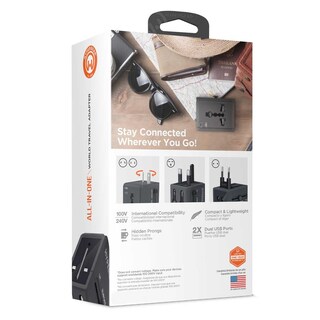 Foto 3 | Foto 3 | Adaptador de Viaje Hypergear Clavija Universal con Doble Puerto USB