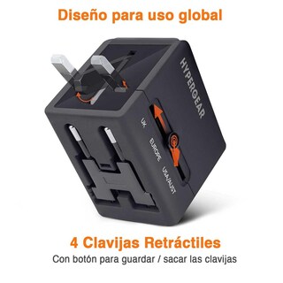 Foto 5 | Foto 5 | Adaptador de Viaje Hypergear Clavija Universal con Doble Puerto USB