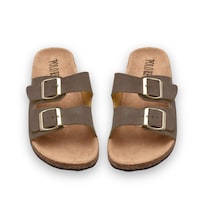 Sandalia Zen Color Cafe Tabaco Piel Sintetica