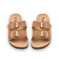 Sandalia Zen Color Camello Piel Sintetica