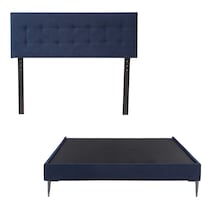Cabecera Dicasa Bilbao Azul Individual + Base Cama Slim