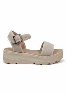 Foto 1 | Foto 1 | Sandalias Plataforma Golden Shoes 2657 Latte Casual De Mujer