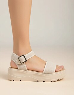 Foto 4 | Foto 4 | Sandalias Plataforma Golden Shoes 2657 Latte Casual De Mujer