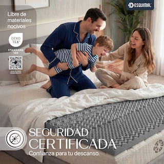 Foto 6 | Foto 6 | Colchoneta Topper Esquimal King Size 7 Zonas De Confort Memory Foam 5 Cm Gris