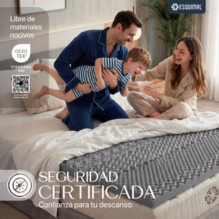 Foto 6 | Foto 6 | Colchoneta Topper Esquimal Matrimonial 7 Zonas De Confort Memory Foam 5 Cm Gris