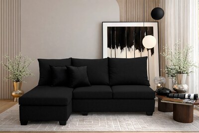 Foto 2 | Foto 2 | Sala Esquinera El Bazar Store Bergen Negro 180x140 Cm Lado Derecho E Izquierdo Lino Nacional