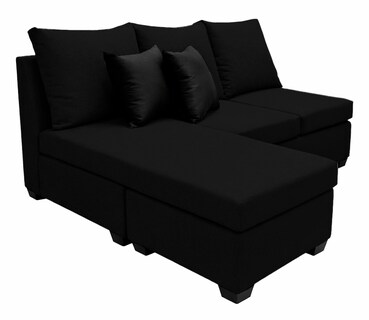 Foto 4 | Foto 4 | Sala Esquinera El Bazar Store Bergen Negro 180x140 Cm Lado Derecho E Izquierdo Lino Nacional