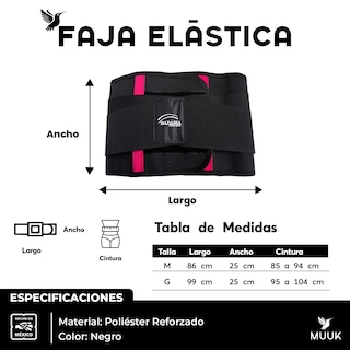 Foto 3 | Foto 3 | Faja de Comprensión Elástica Gym Muuk Fitness Soporte Lumbar Unisex