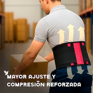 Foto 4 | Foto 4 | Faja de Comprensión Elástica Gym Muuk Fitness Soporte Lumbar Unisex