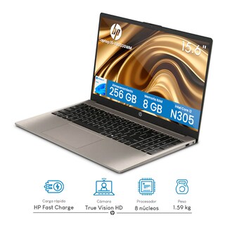 Foto 2 | Foto 2 | Combo Laptop Hp 15.6'' Fhd Touch Intel Core I3-n305 8gb Ram 256gb Ssd Windows 11 Beige 15-fd0230wm C68gjua + Impresora Hp