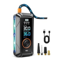 Bomba De Aire Inalambrica Para Inflar Llantas De Auto Y Moto Eo Safe Imports Esi-24239 Negro