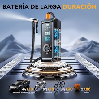 Foto 2 | Foto 2 | Bomba De Aire Inalambrica Para Inflar Llantas De Auto Y Moto Eo Safe Imports Esi-24239 Negro