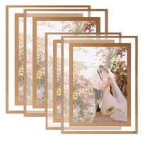 Marco De Fotos Juego De 4 Cristal Eo Safe Imports Esi-24365 Dorado