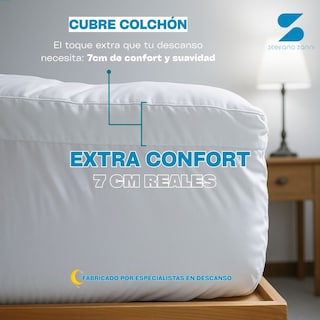 Foto 2 | Foto 2 | Cubre Colchón Queen Size Extra Relleno 7 Cm De Microgel Y Down Alternative + 2 Almohadas Stefano Zanni