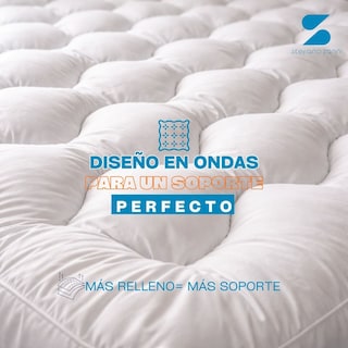 Foto 4 | Foto 4 | Cubre Colchón Individual 100% Algodón Extra Relleno 7 Cm Microgel Y Down Alternative + 1 Funda De Almohada Stefano Zanni