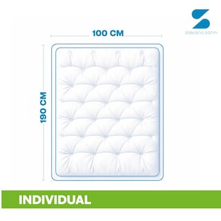 Foto 8 | Foto 8 | Cubre Colchón Individual 100% Algodón Extra Relleno 7 Cm Microgel Y Down Alternative + 1 Funda De Almohada Stefano Zanni