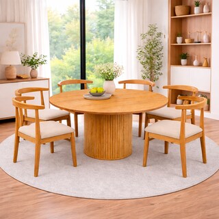 Foto 4 | Foto 4 | Comedor Redondo Ilios Innova Madera 6 Sillas