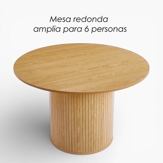 Foto 6 | Foto 6 | Comedor Redondo Ilios Innova Madera 6 Sillas