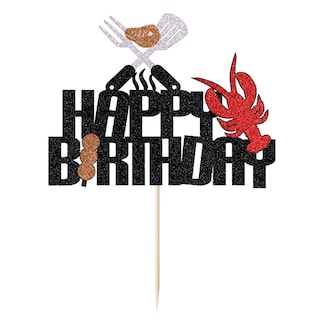 Foto 1 | Foto 1 | Fiesta Temática Dxsdgetue Con Purpurina Langosta Y Océano De Cake Toppers - Venta Internacional.