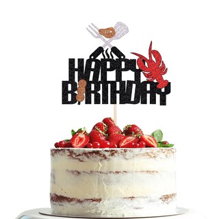 Foto 5 | Foto 5 | Fiesta Temática Dxsdgetue Con Purpurina Langosta Y Océano De Cake Toppers - Venta Internacional.