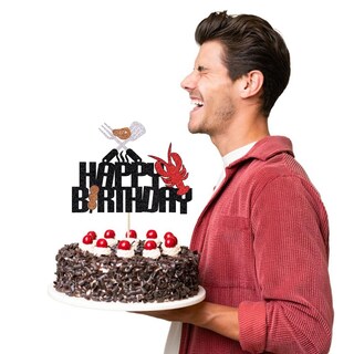 Foto 6 | Foto 6 | Fiesta Temática Dxsdgetue Con Purpurina Langosta Y Océano De Cake Toppers - Venta Internacional.