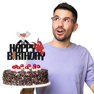 Foto 7 | Foto 7 | Fiesta Temática Dxsdgetue Con Purpurina Langosta Y Océano De Cake Toppers - Venta Internacional.