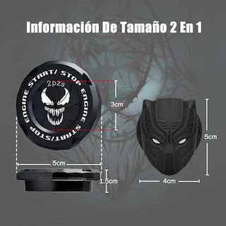 Foto 2 | Foto 2 | Accesorio Decorativo Llave Encendido De Pantera 2pcs Eo Safe Imports Esi-24434 Negro