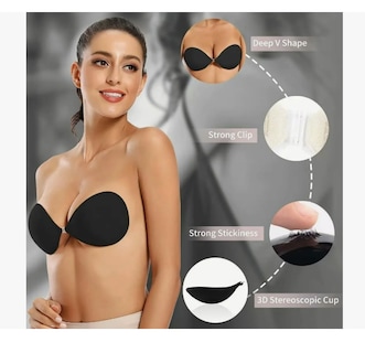 Foto 5 | Foto 5 | Brasier Strapless Push Ups Invisible Modelo Negro 2 Piezas